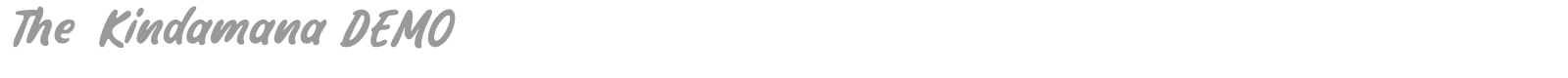 The Kindamana font preview